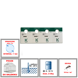 Zobrazit detail Encarsia formosa - parazitická vosička 1000 ks / bal. Obrázek z Encarsia formosa - parazitická vosička 1000 ks / bal.