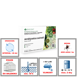 Zobrazit detail Amblyseius swirskii 10 sáčků / bal. Obrázek z Amblyseius swirskii 10 sáčků / bal.