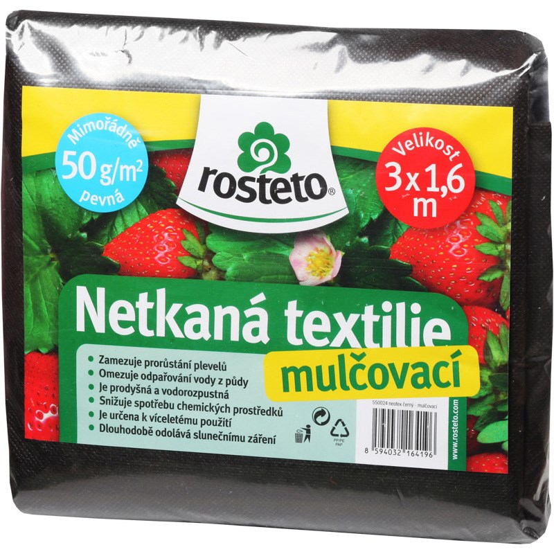 Obrázek z Netkaná textilie 50 g 3x1,6 m (černá)