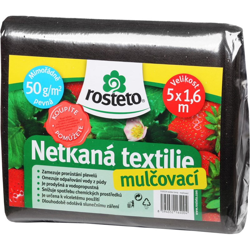 Obrázek z Netkaná textilie 50 g 5x1,6 m (černá)