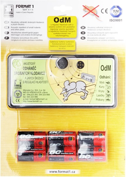 Obrázek z Odháněč akustický ODM regulace s bateriemi (6ks) v blistru